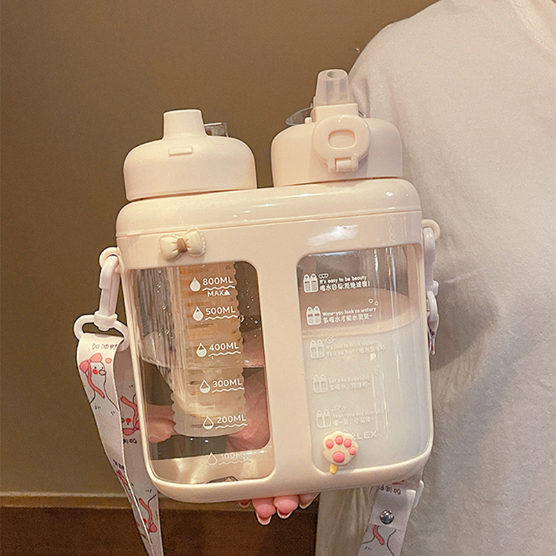 Cute Double Drink Plastic Wate - Water Purification Straw 评论和价格