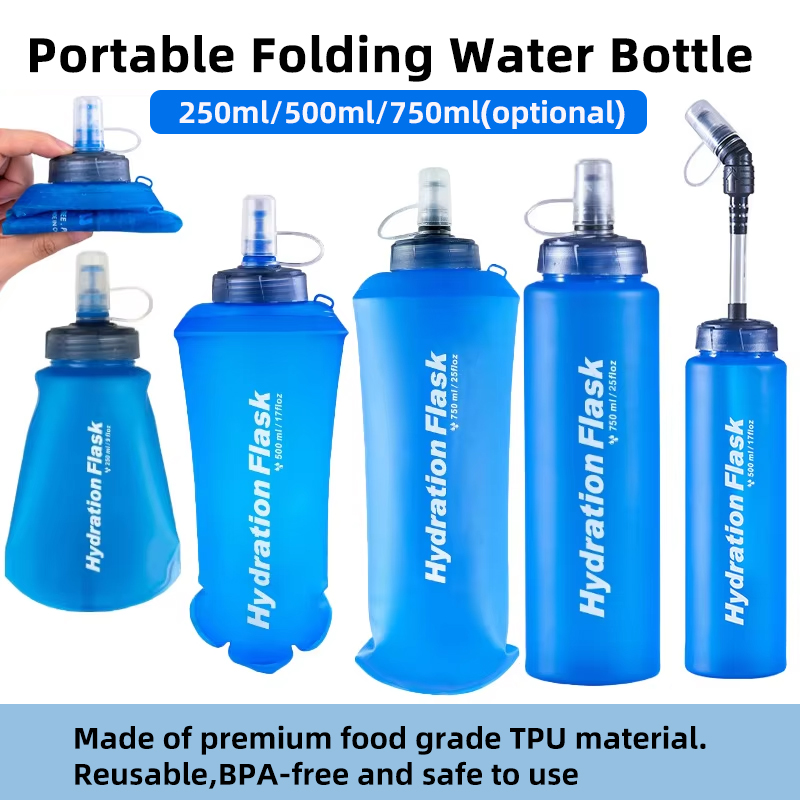 250ml 500ml 750ml Portable Fol - Water Bag Collapsible 评论和价格